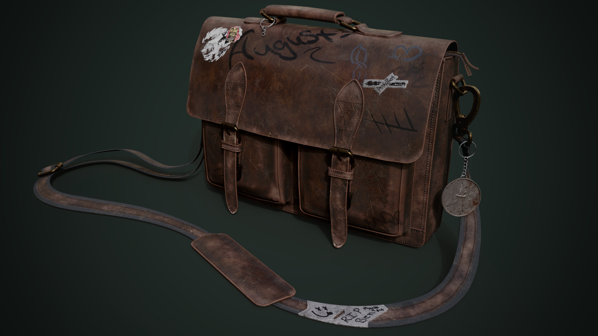 ArtStation August's Leather Briefcase
