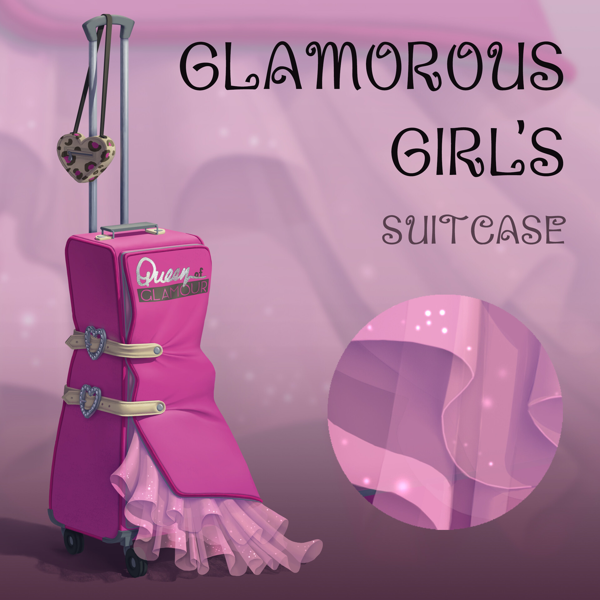 ArtStation - Glamorous girl's suitcase