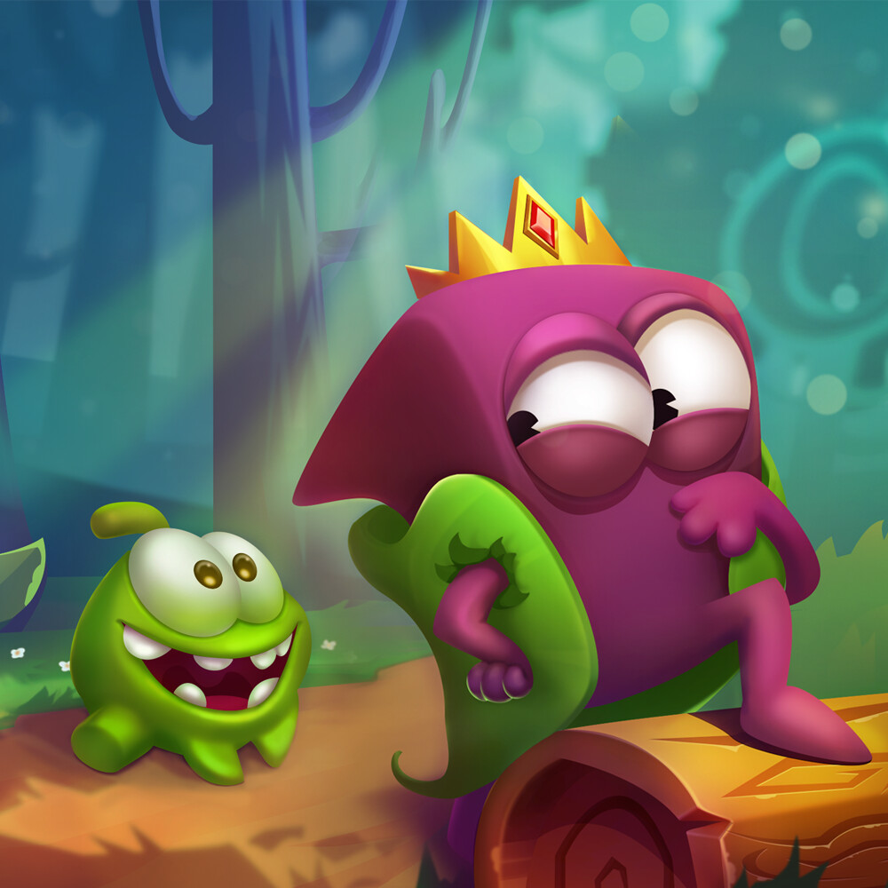 ArtStation - King Of Thieves‬ and Om Nom Fan art