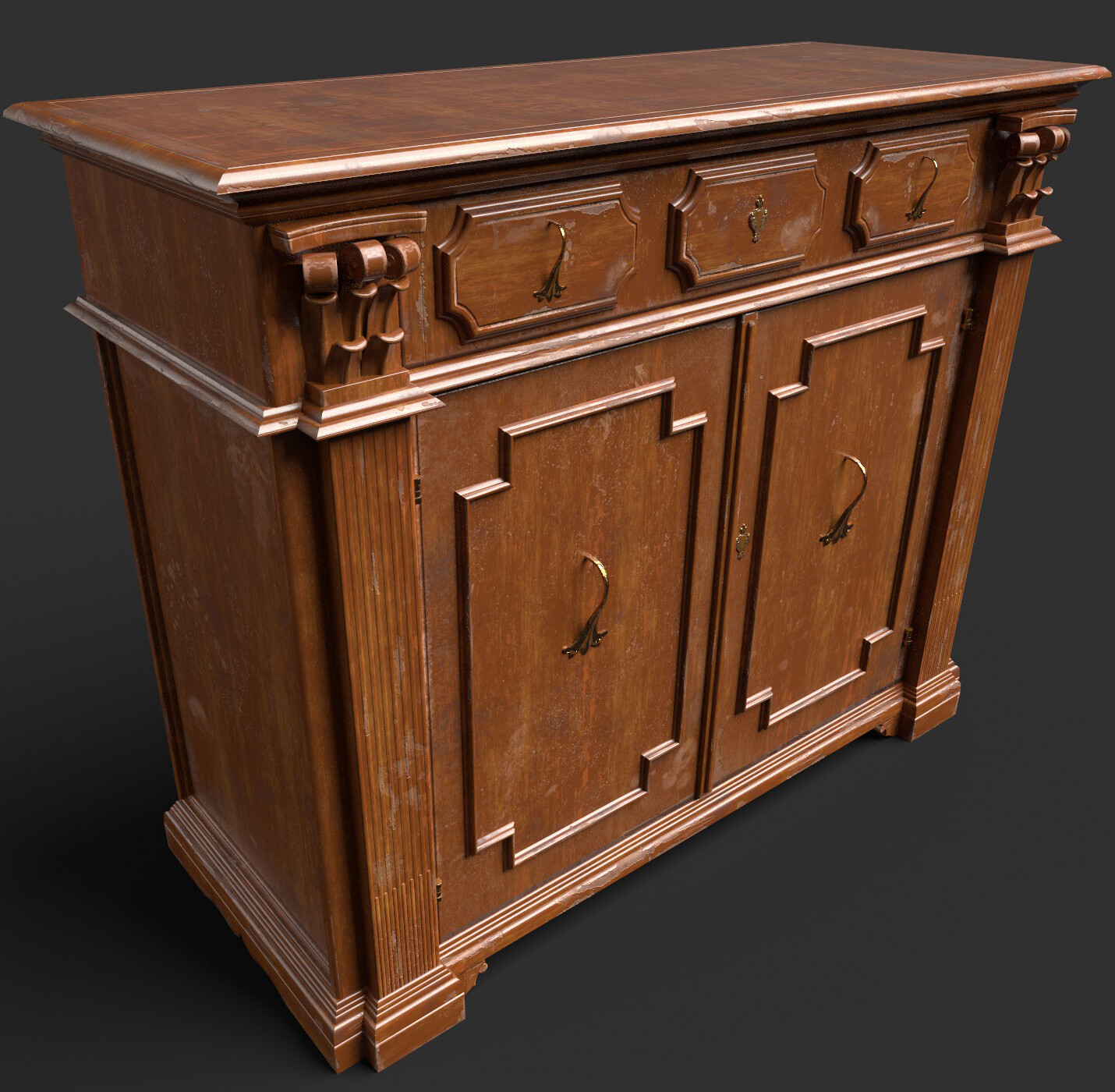 ArtStation Old Wooden Dresser   Kamil Poniewaz Kamil Poniewaz Old Wooden Dresser Thumb 