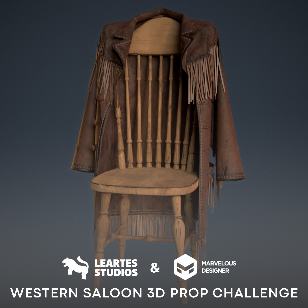 ArtStation Stylized Western Fringed Jacket