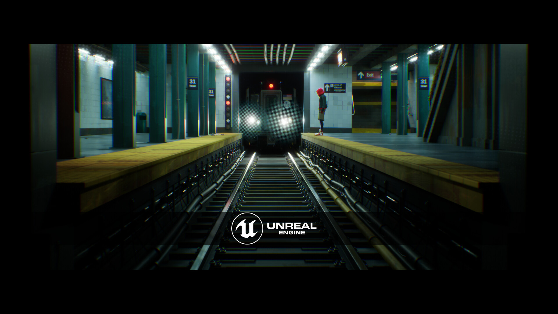 ArtStation - UE5 Lumen Stylized subway station
