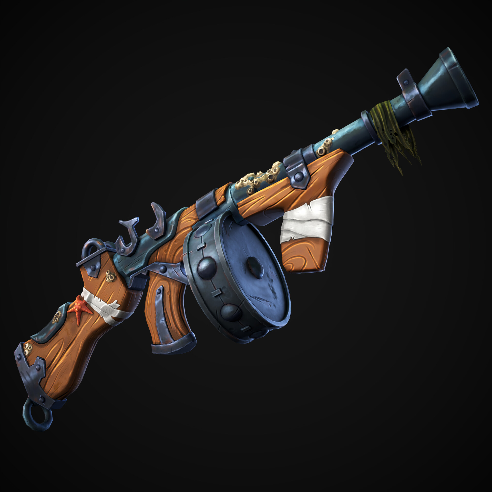 ArtStation Stylized Thompson gun