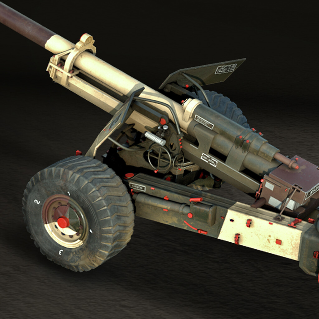 ArtStation Artillery130 MM Towed Field Gun