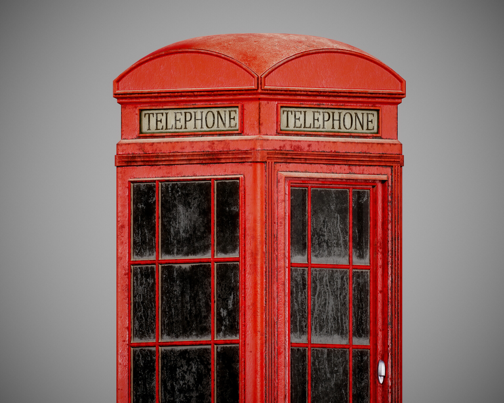 Artstation Iconic British Red Phone Box Game Ready Asset 