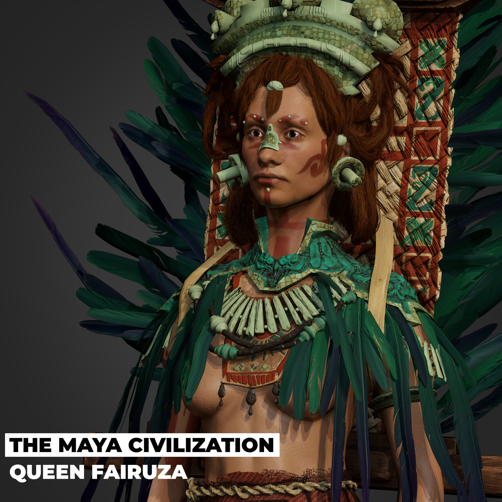 Artstation Maya Civilization Queen Fairuza