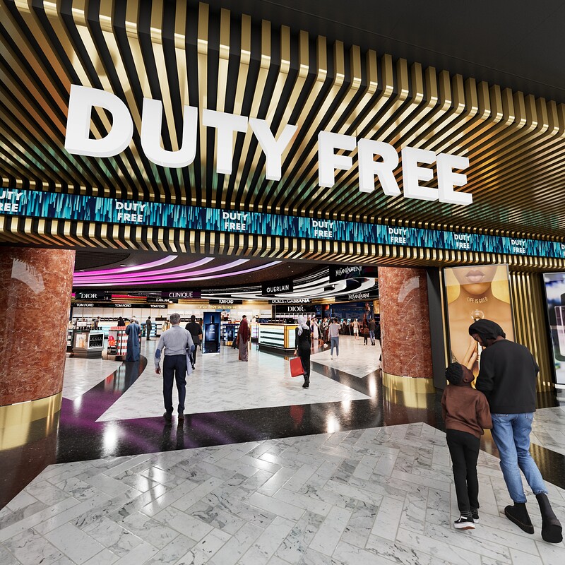 Screen integrated duty free concept
