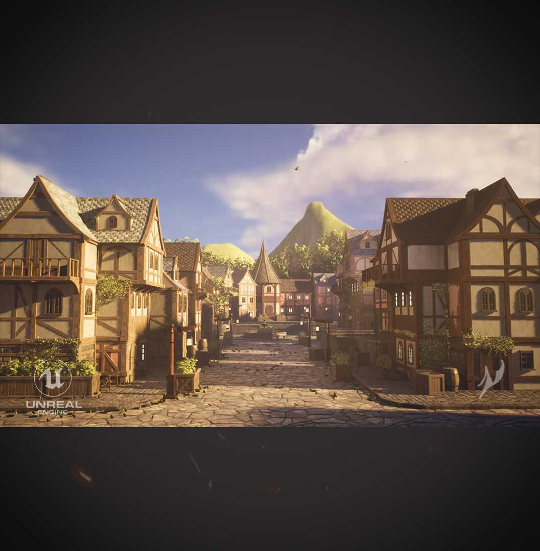 Artstation Medieval Town Game Ready