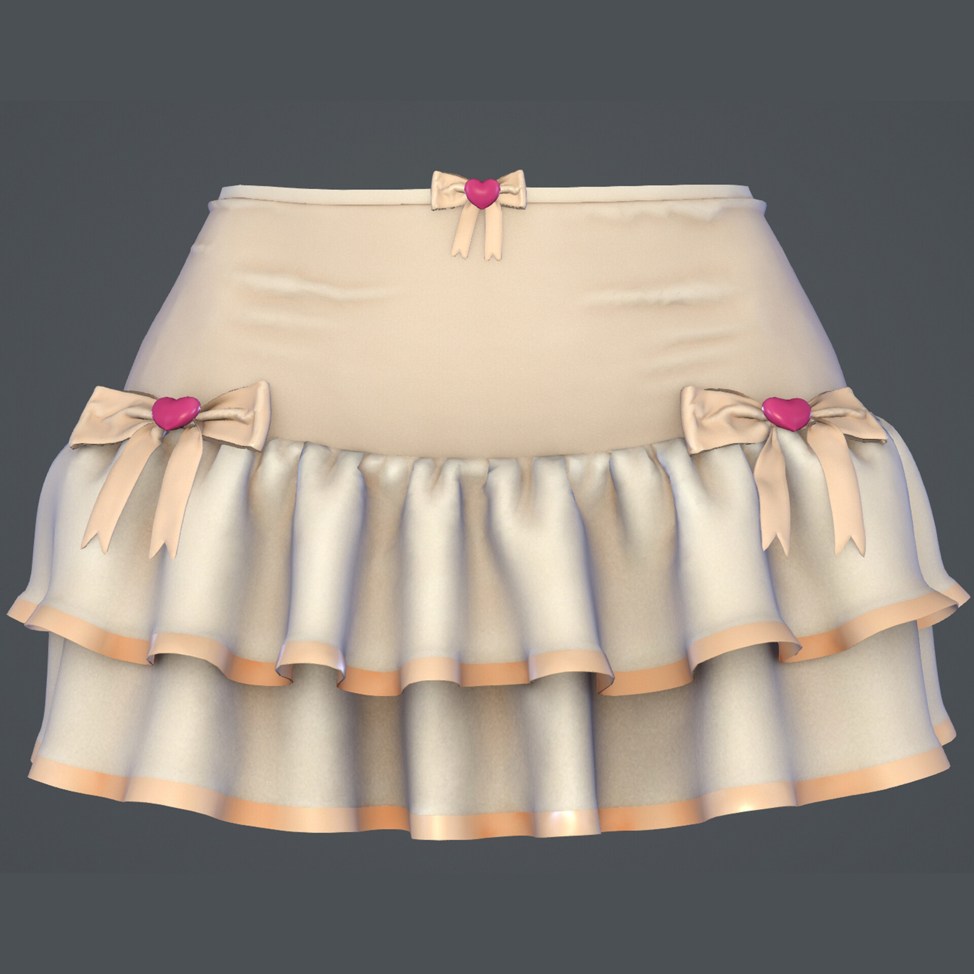 ArtStation - Cute Hearts Skirt