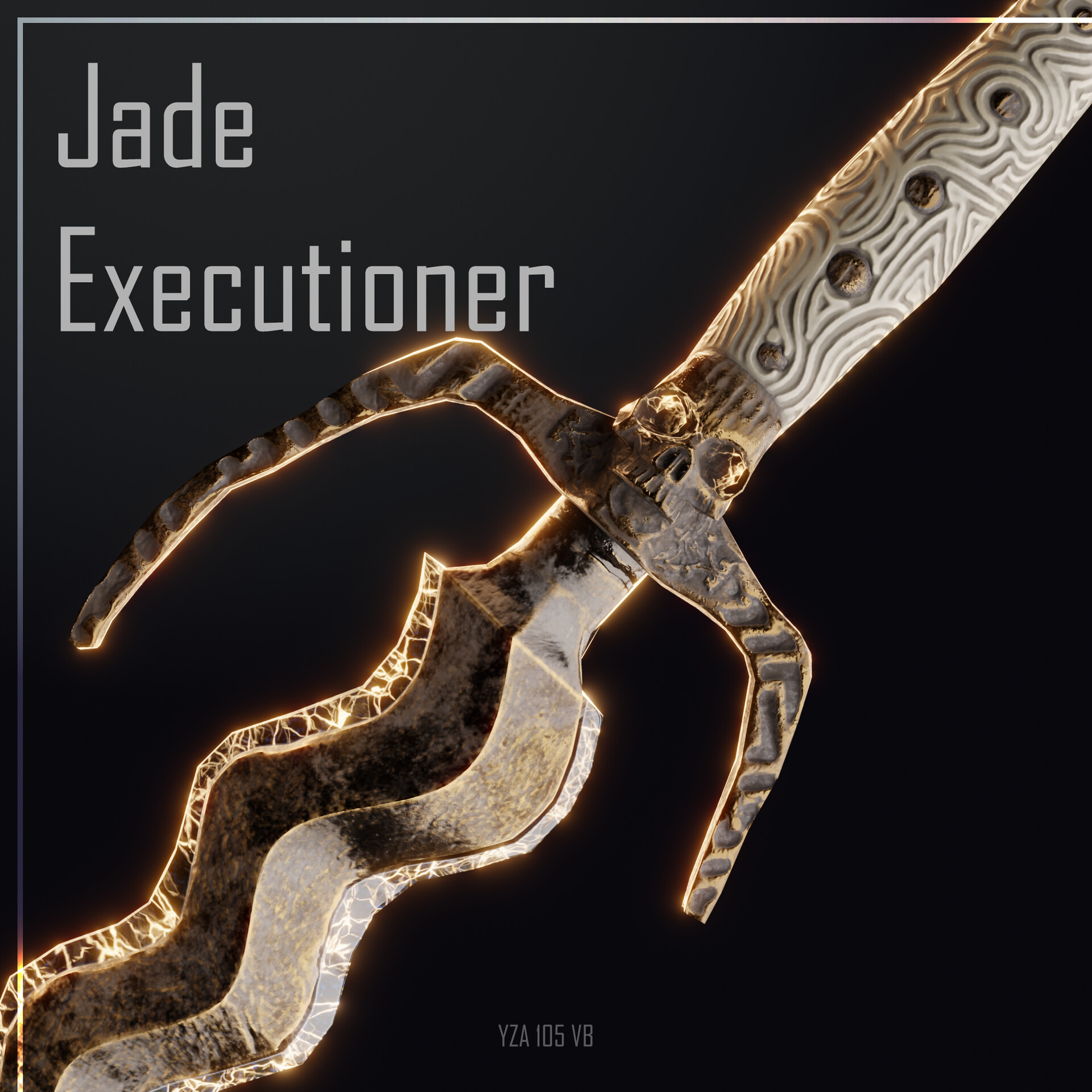 ArtStation One Hand Sword Jade Executioner (Game Ready Model)