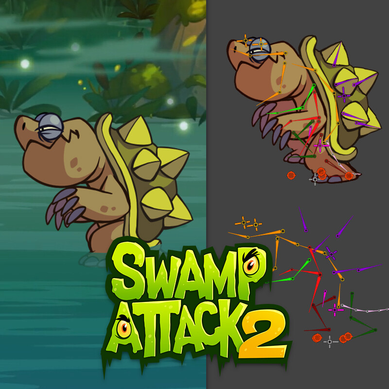 ArtStation - Swamp Attack 2 - Turtle Animations