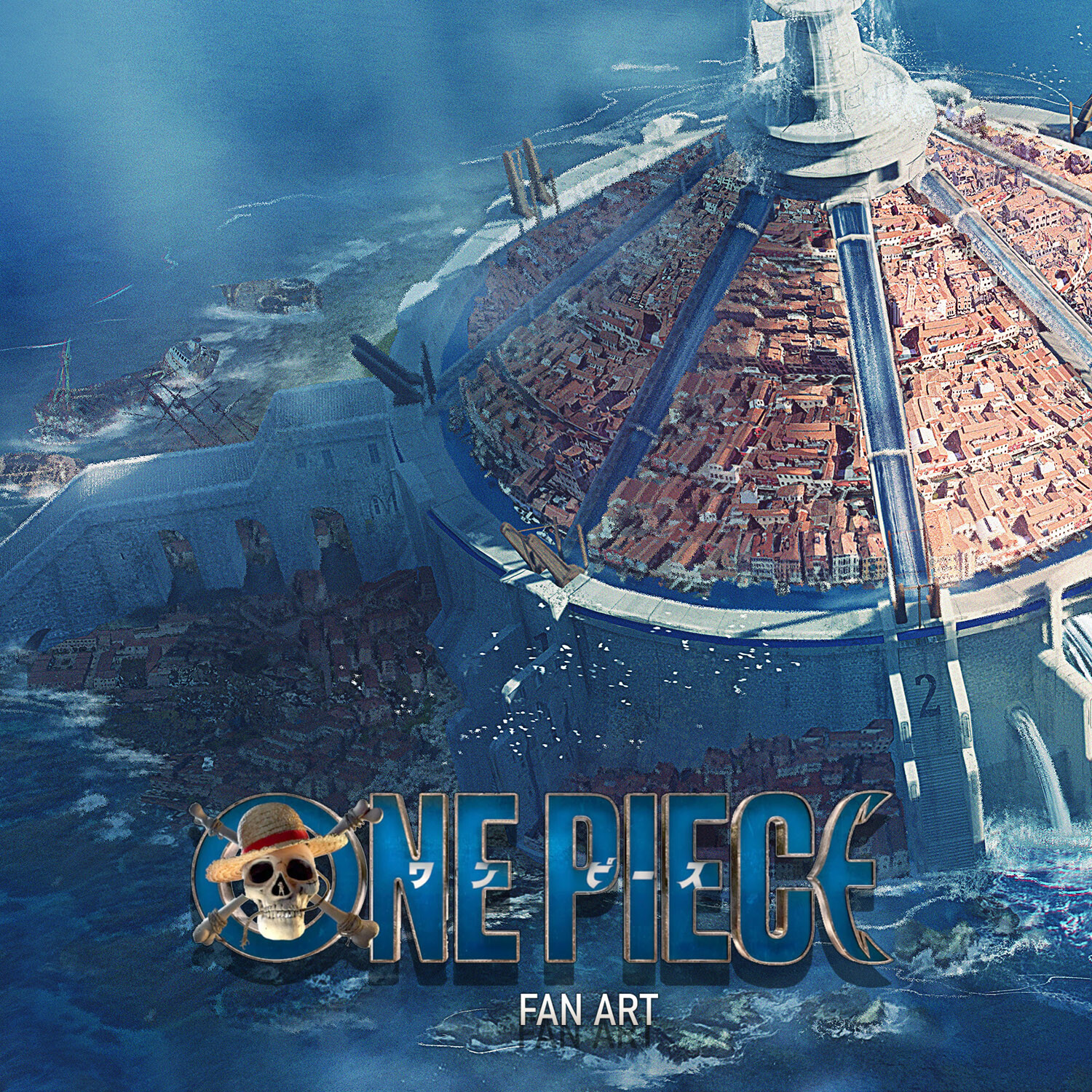 ArtStation - Water 7 - One Piece Fanart ArtStation - Water 7 - One Piece Fanart