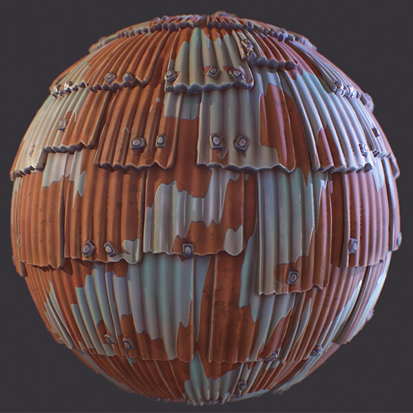 Nvector - Metal Roof Rust | Substance Designer 2022