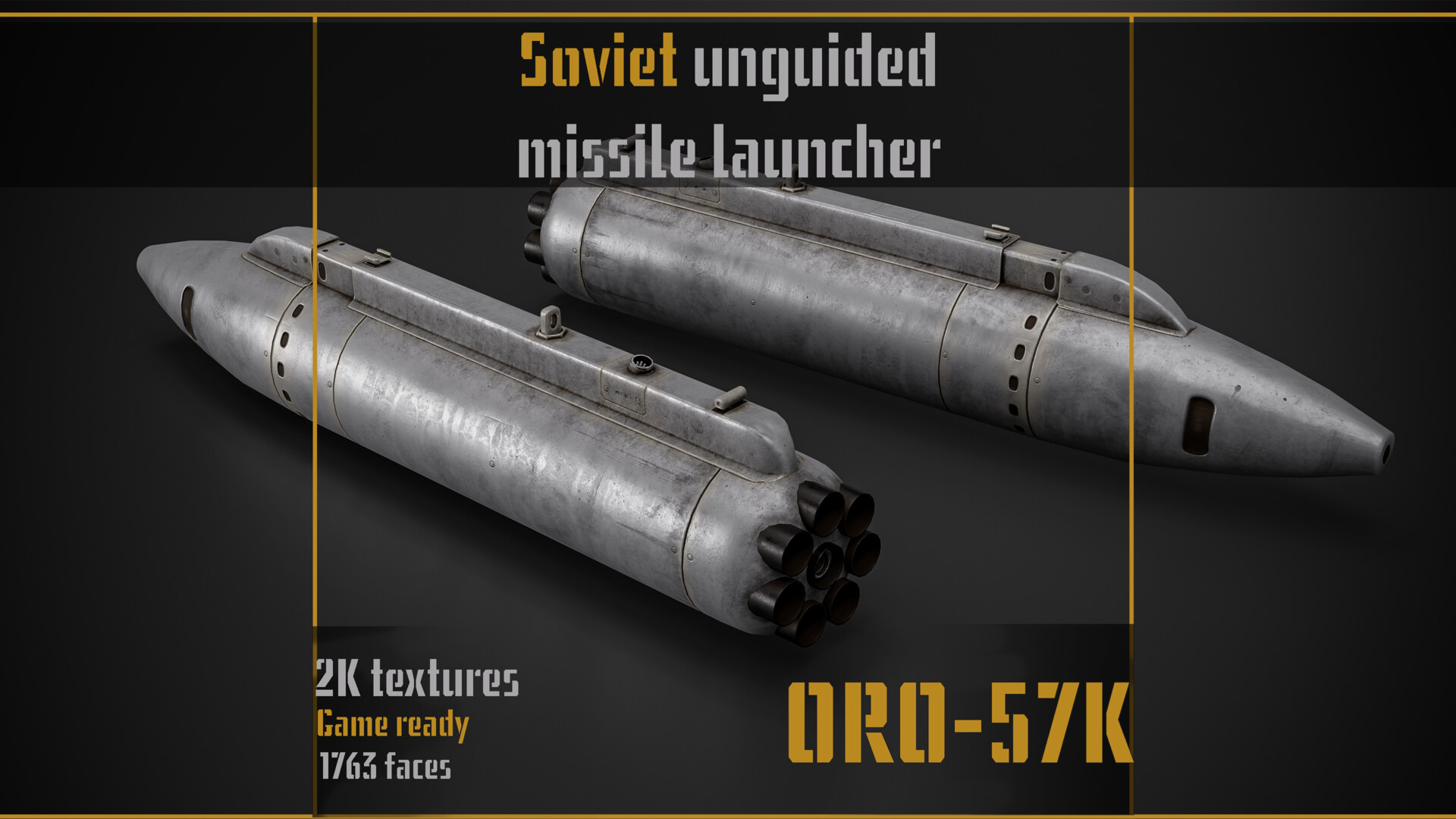 ArtStation - Game ready model of soviet ORO-57K unguided missile ...