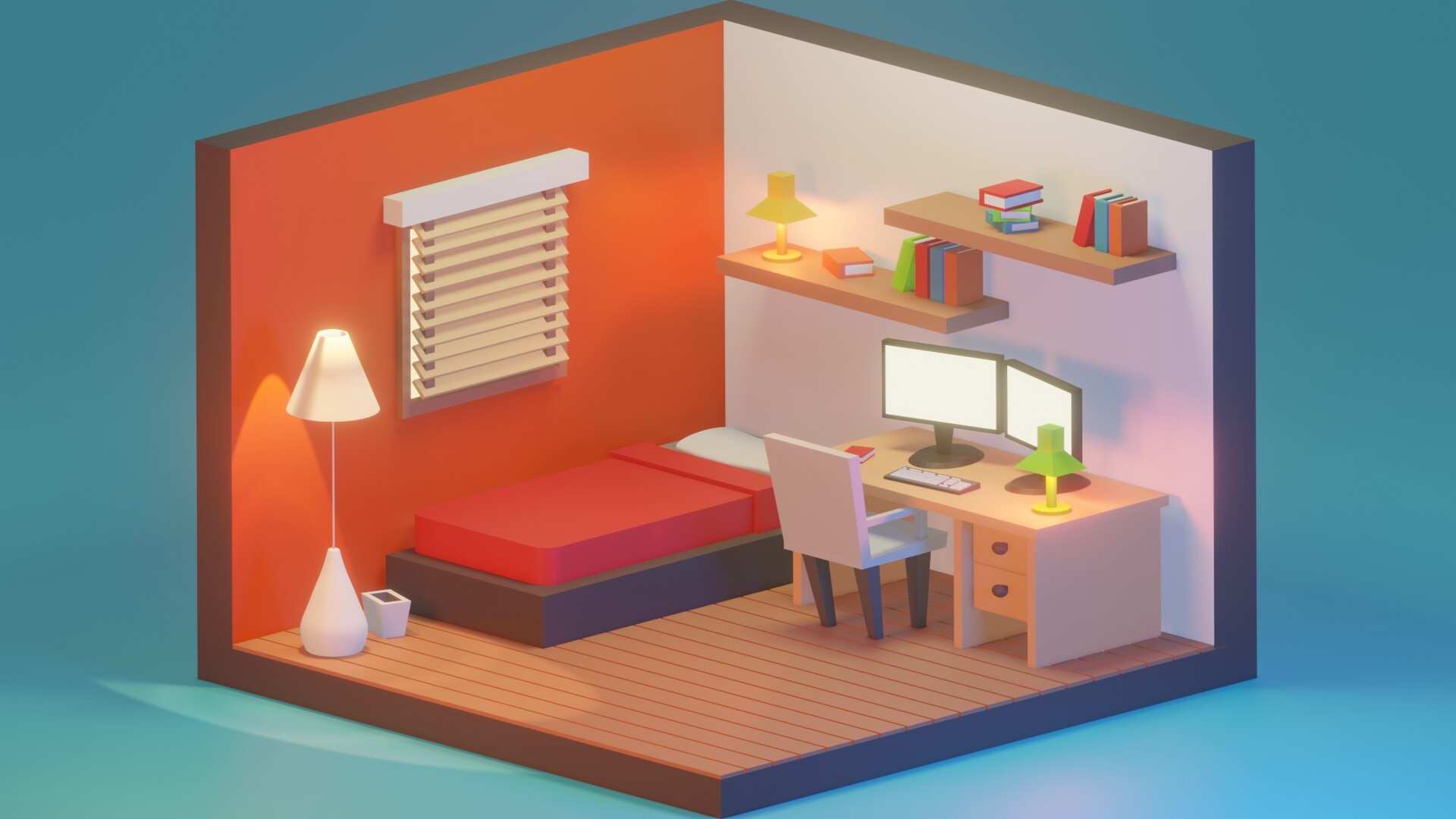 ArtStation - 3D Isometric Room