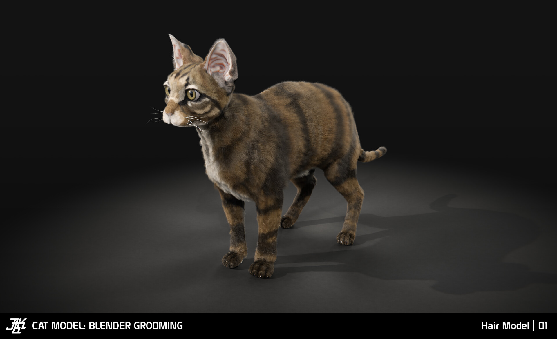 ArtStation Cat Model Blender Grooming
