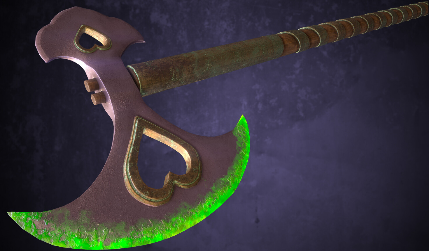 ArtStation Mountaineer's Axe with Heartshaped Holes