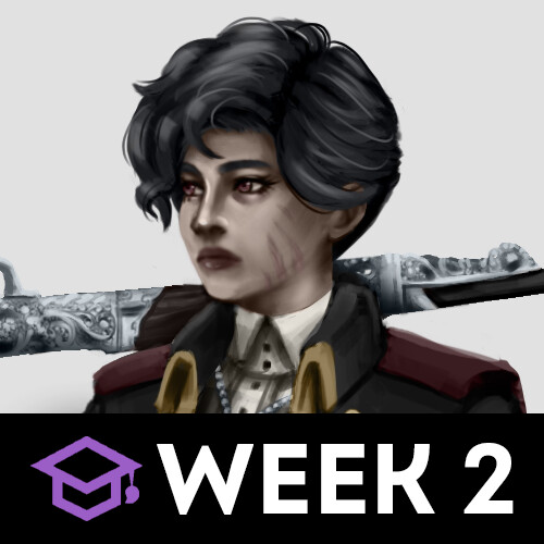 ArtStation - Vampire Huntress | Softuni Week 2 Homework