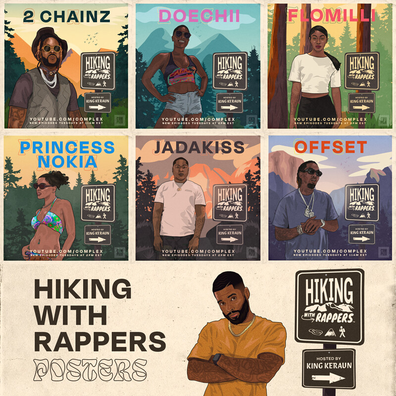HIKING WITH RAPPERS Posters