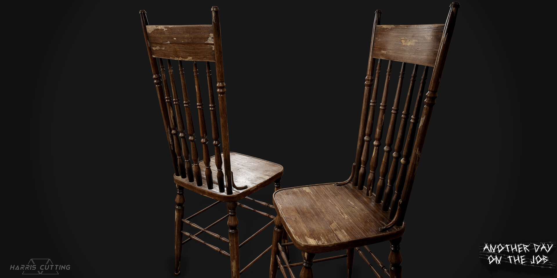 ArtStation Worn Wood Chair