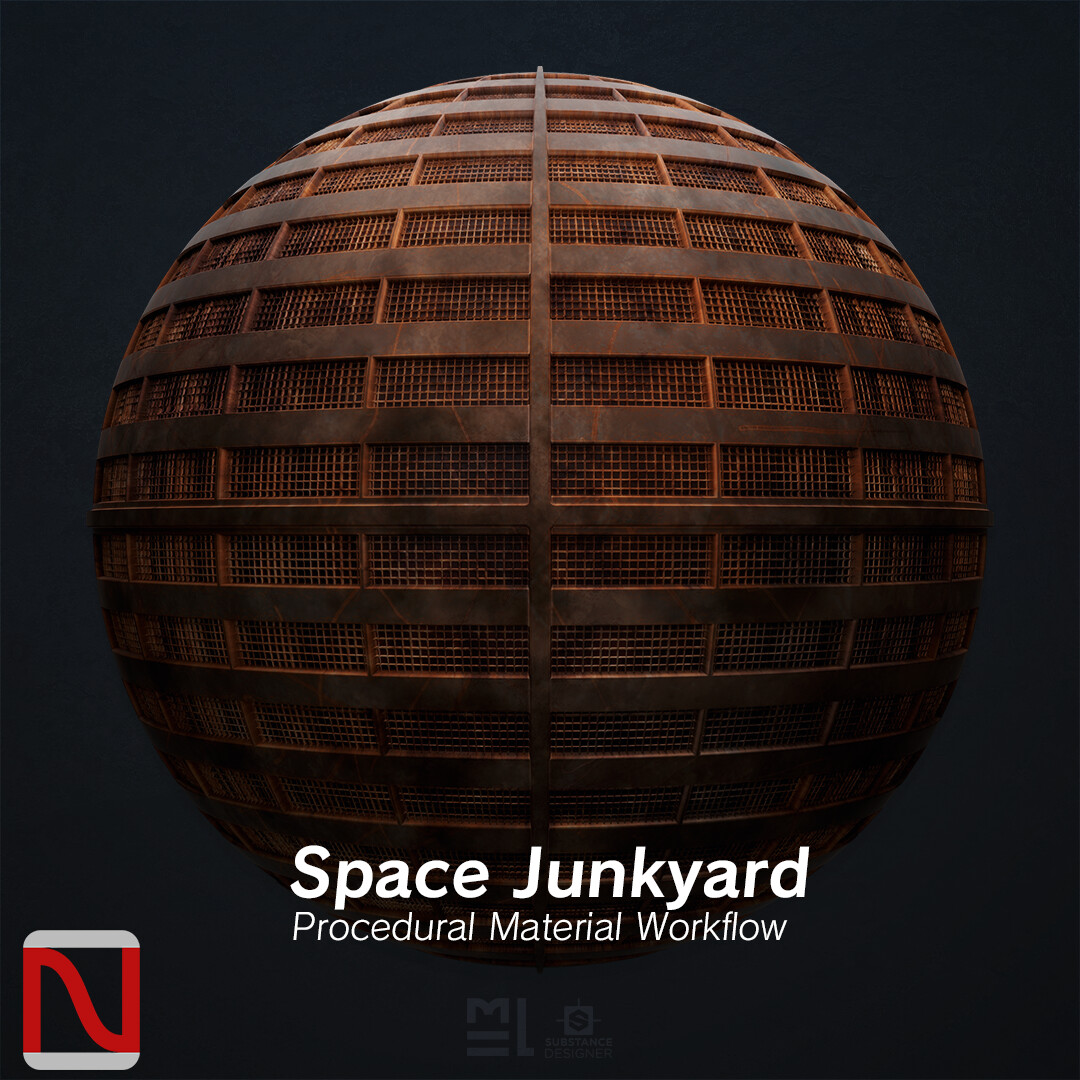 Nodevember 2022 - Prompt 1 (Space Junkyard) Procedural Material
