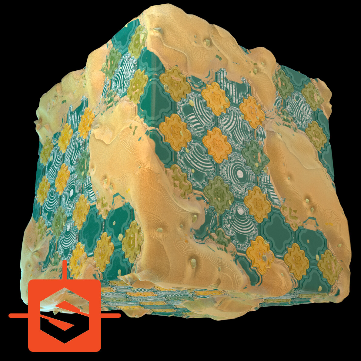 ArtStation - Stylised tiles covered in sand