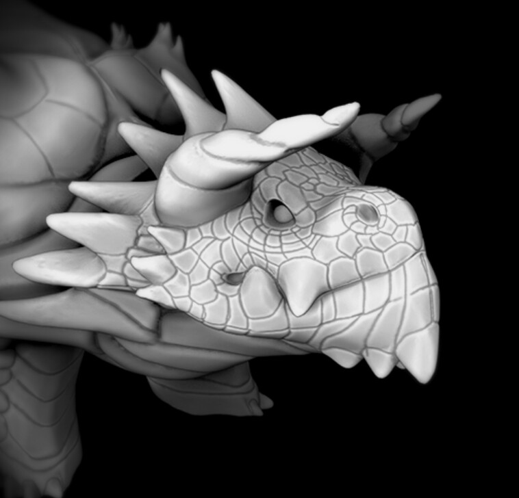 ArtStation - Turtle Dragon Sculpt Practice