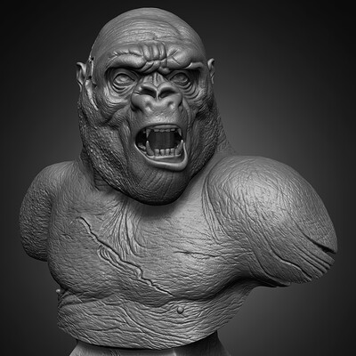 Yacine brinis yacine brinis killer gorilla predator sculpted by yacine brinis 025