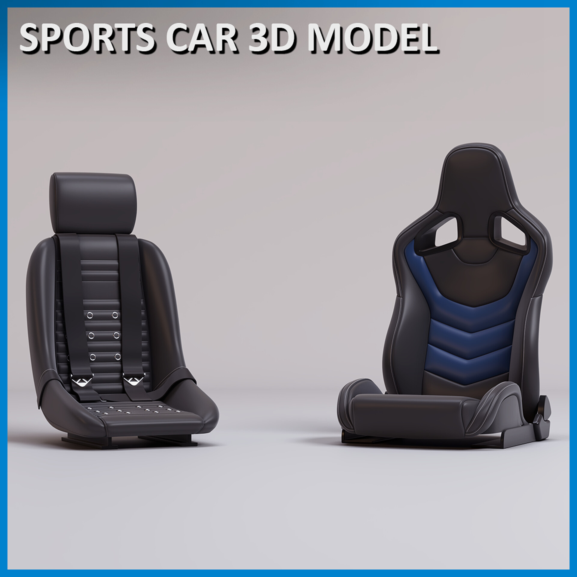Sports Car Seat 3D Model