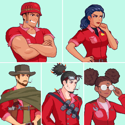 5 Mech Pilots: Animated portraits, designs, gameplay clips