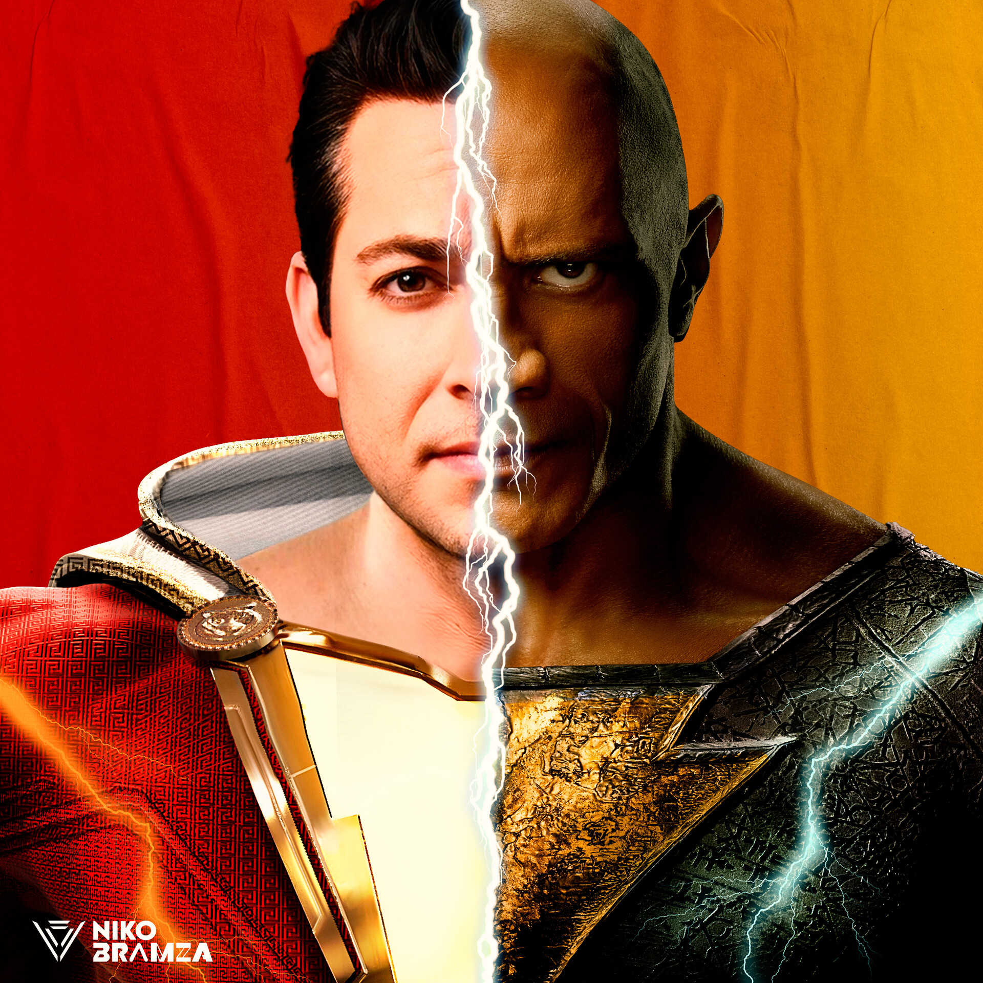 Artstation Black Adam Vs Shazam Poster 7573