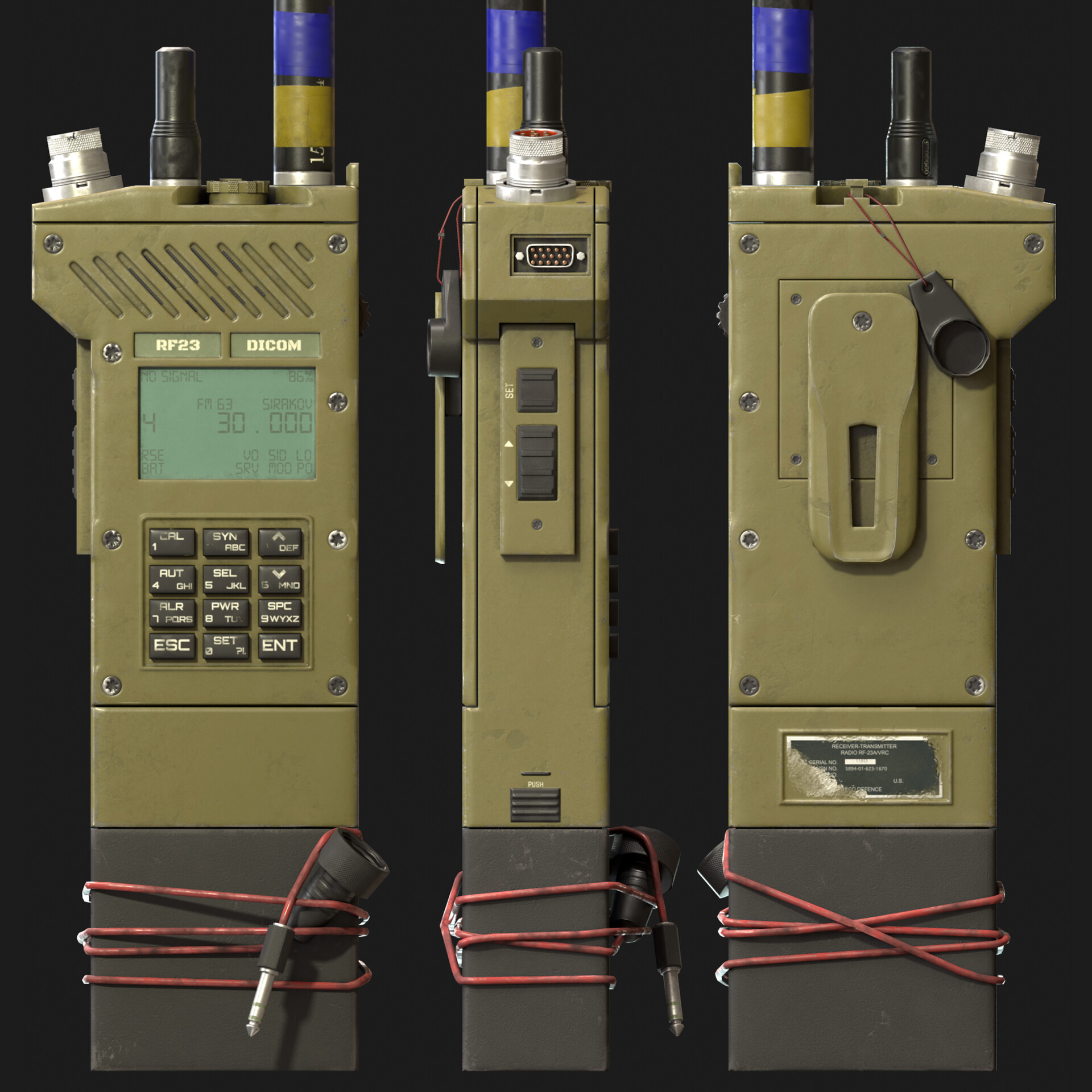 ArtStation - DICOM RF23 Walkie-talkie radio-receiver