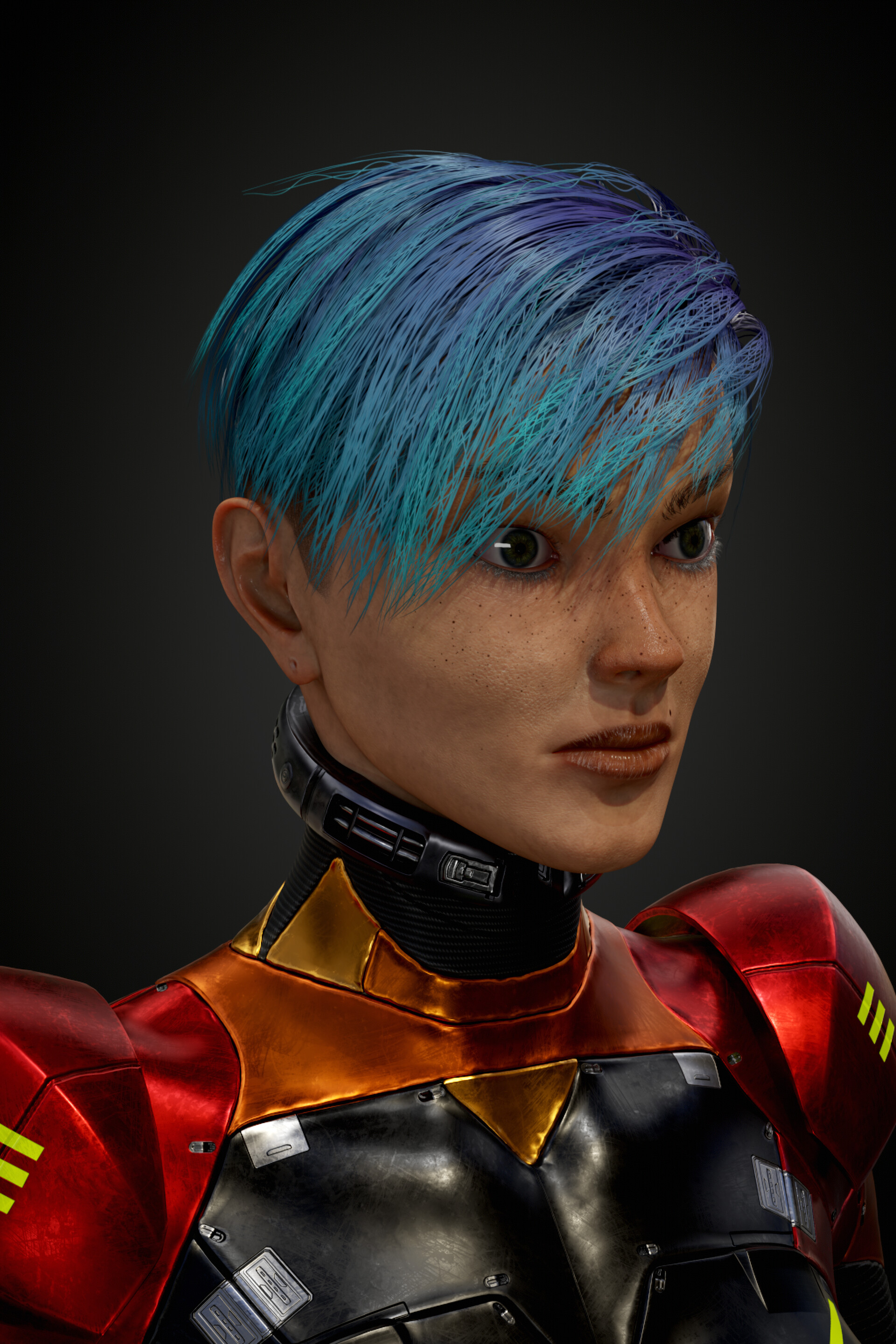 ArtStation - Female Sci-fi Concept Head Shot