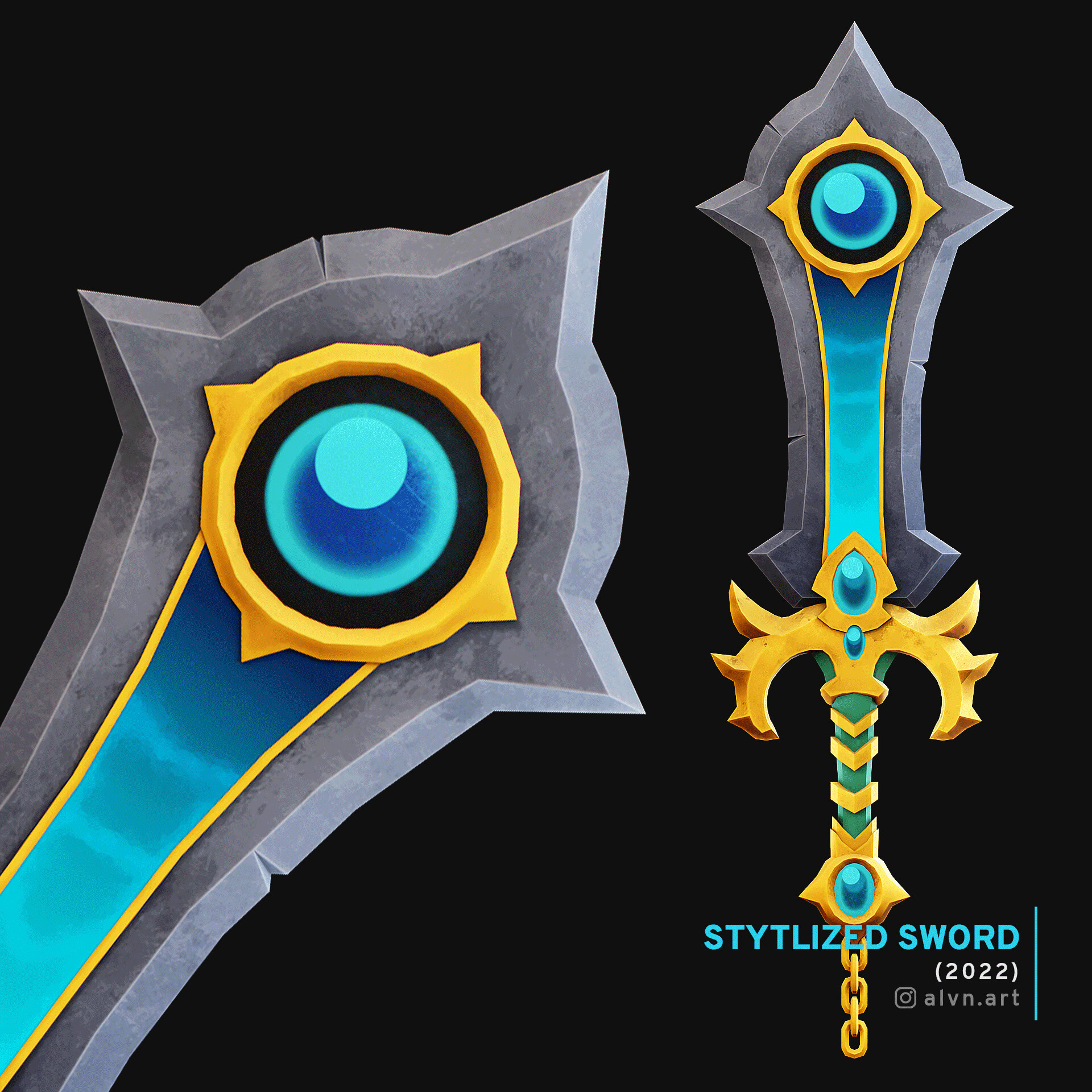 ArtStation - Stylized Sword (2022)