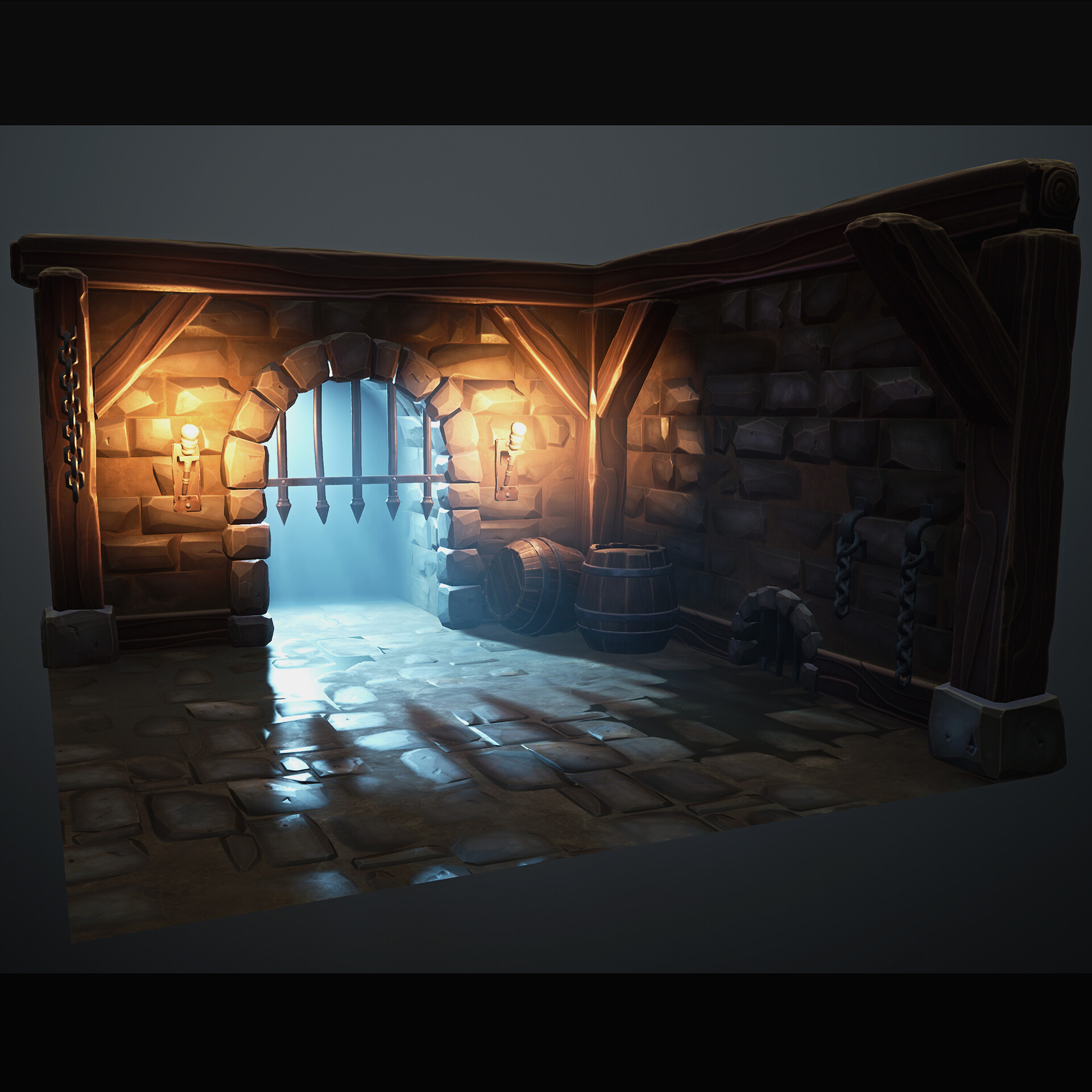 ArtStation - Stylized Dungeon Diorama