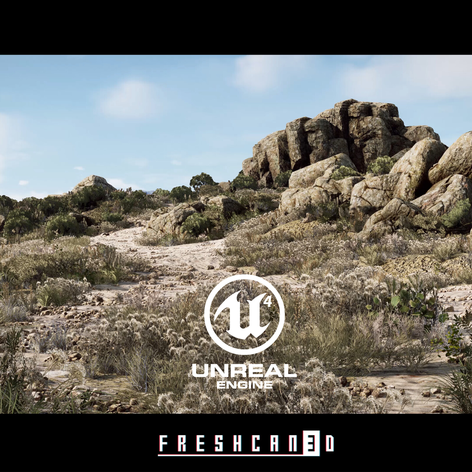 Shrubland Environment in Unreal Engine