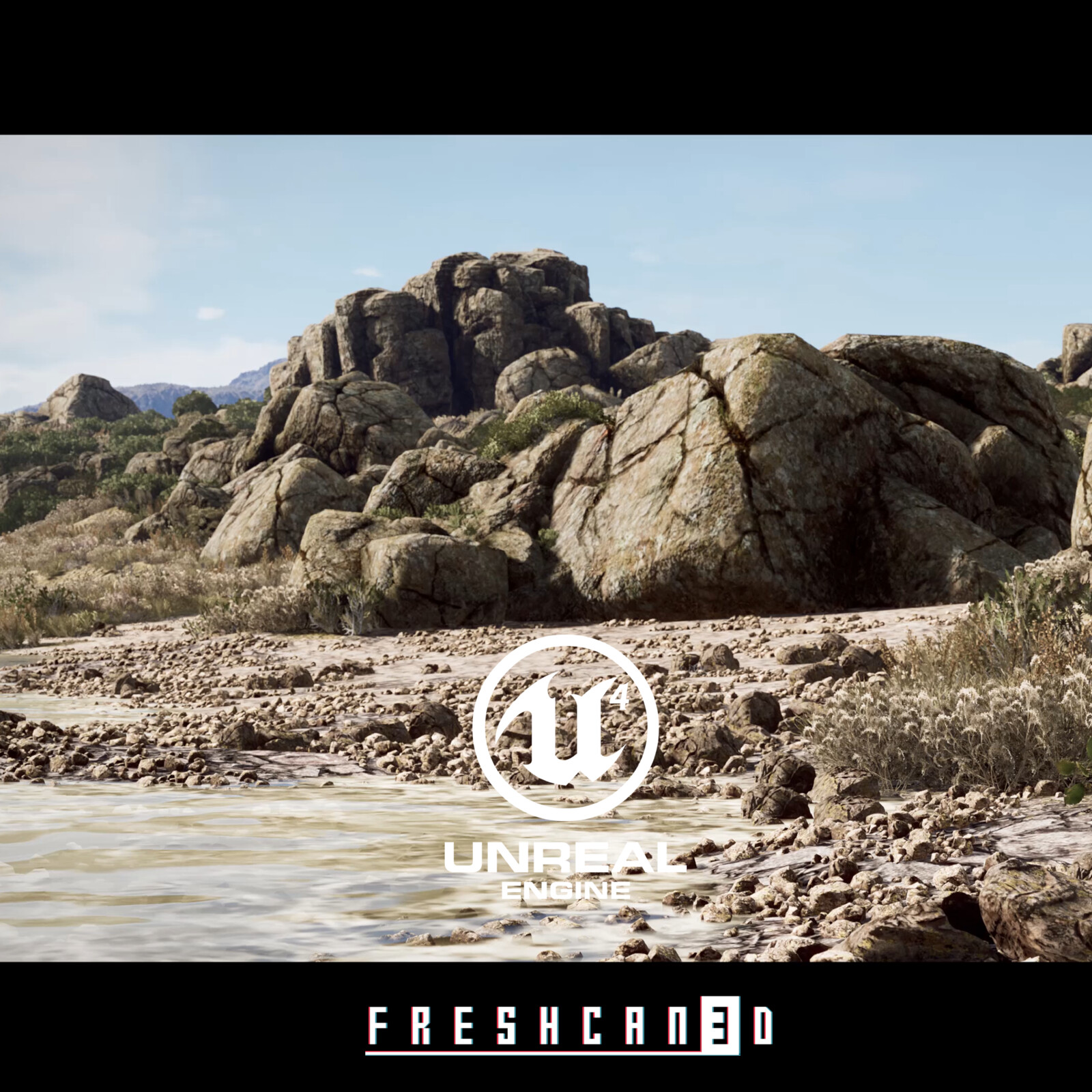 Shrubland Environment in Unreal Engine