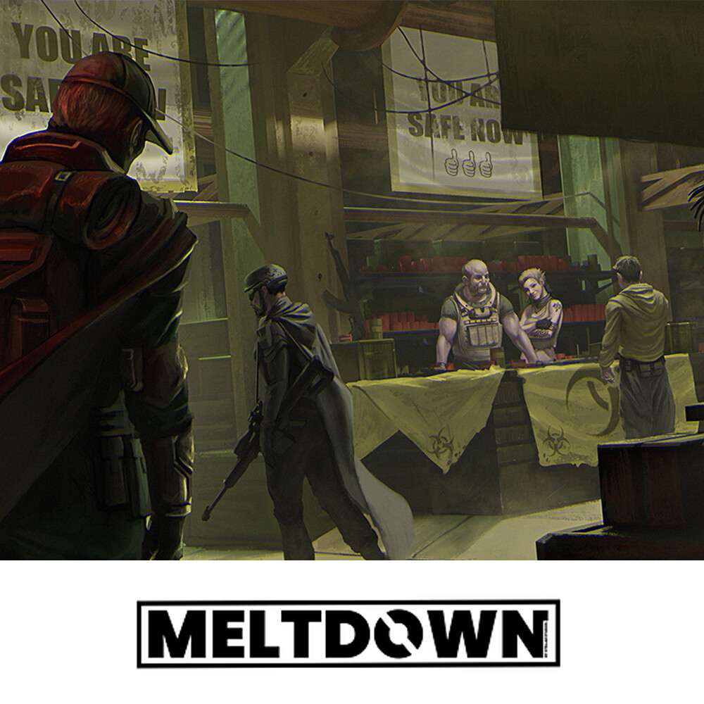 Meltdown postapocalyptic promo illustrations