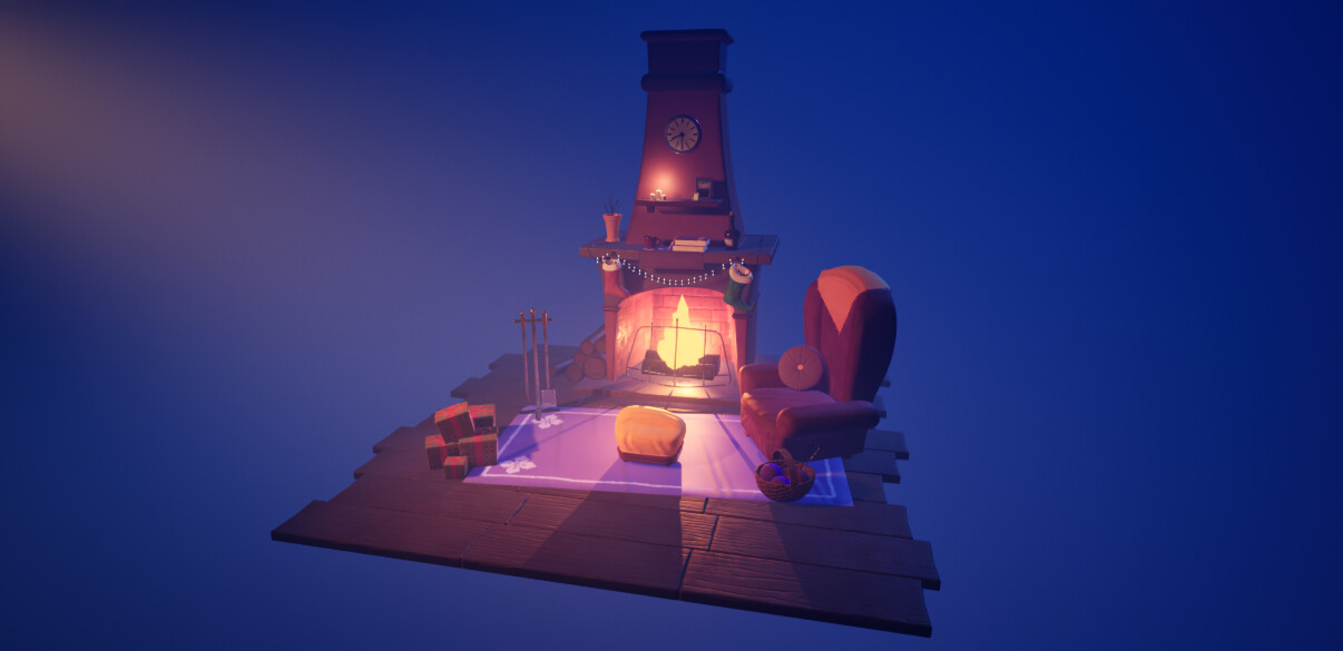 ArtStation - Humble Fireplace Room