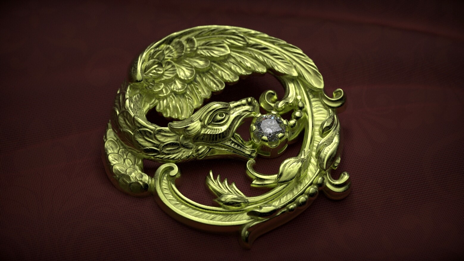 ArtStation - Victorian Chimera Brooch