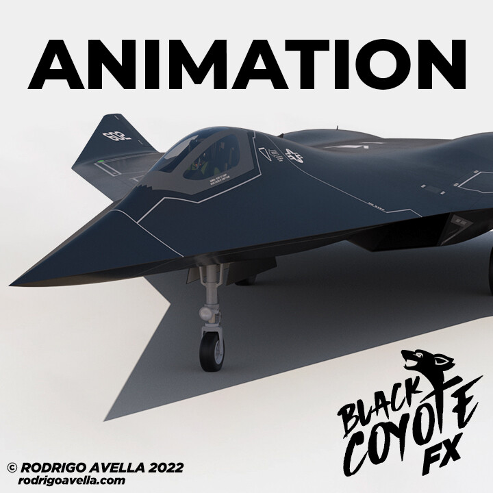 Black Coyote FX - Sixth generation fighter concept - Animation