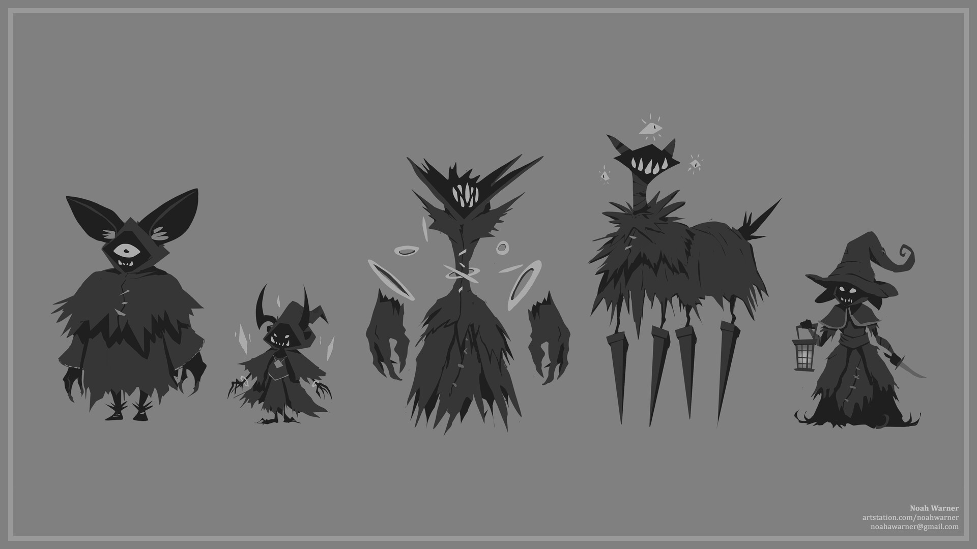 ArtStation - Golems and Shadow Creatures - Design Sketches