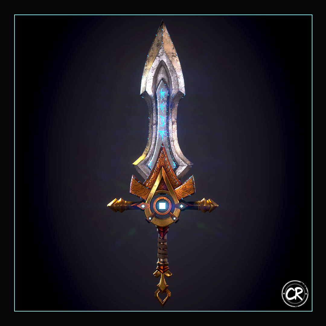 ArtStation - Substance Painter | Sword Excalibur Retopoly & Texturing