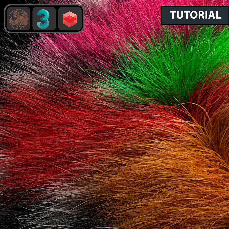 Learn How to Apply Color to Fur or Hair using Ornatrix/3ds Max/Redshift