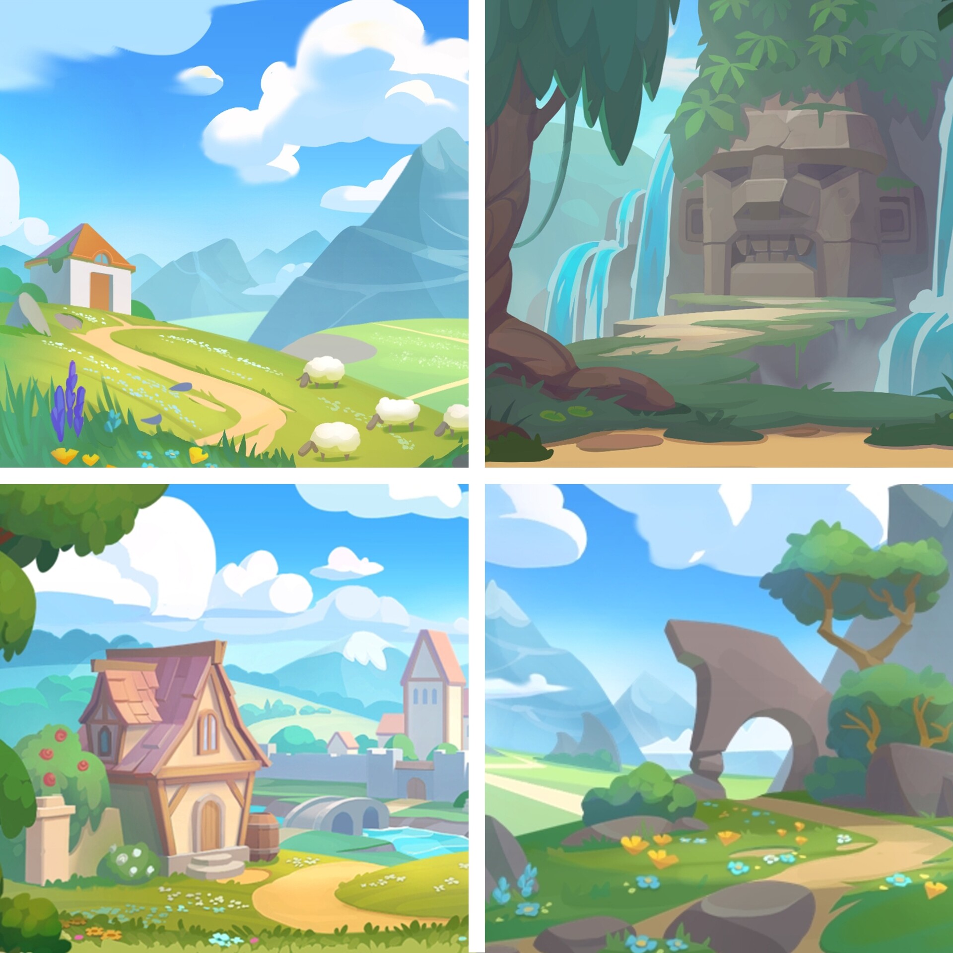 ArtStation - Backgrounds For Mobile Game