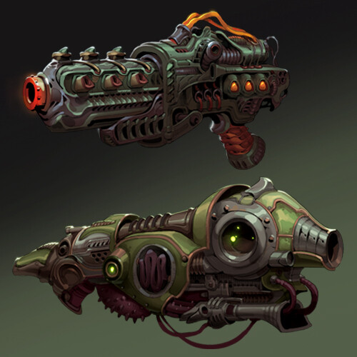 ArtStation - Biopunk weapon concept_04