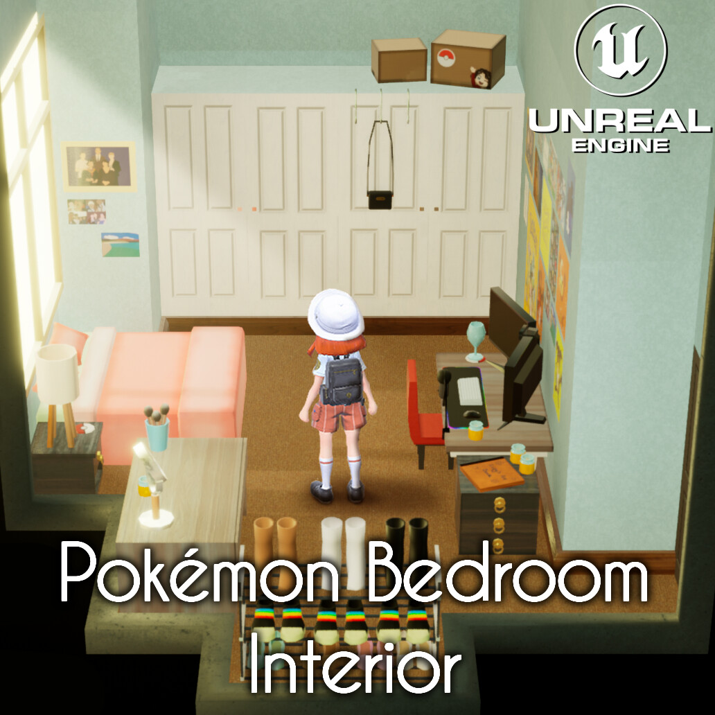 ArtStation Pokemon Bedroom Fan Art   Isabel Leslie Carter Isabel Leslie Carter Artstation 