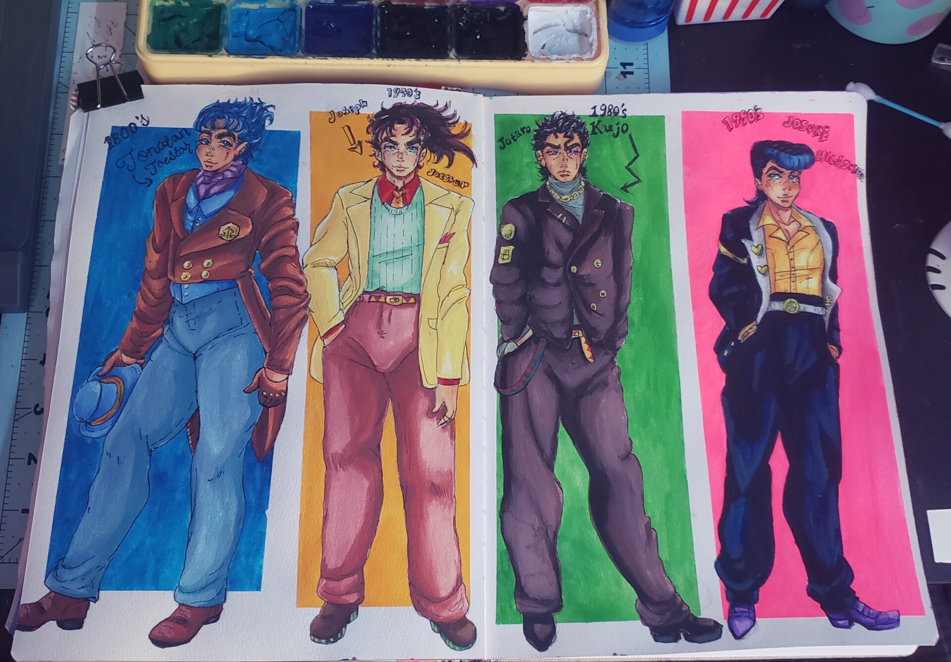 ArtStation Jjba Boys first 4 In Each Time Period Suits artstation-jjba-boys-first-4-in-each-time-period-suits
