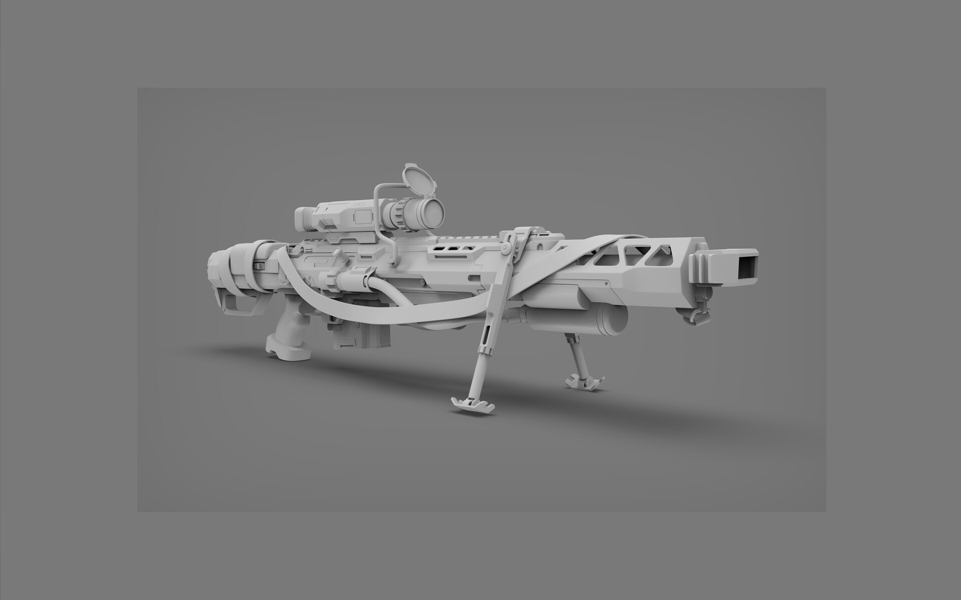 ArtStation - Modeled Heavy Sniper Rifle