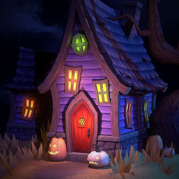 ArtStation - Haunted House - Handpainted Environment